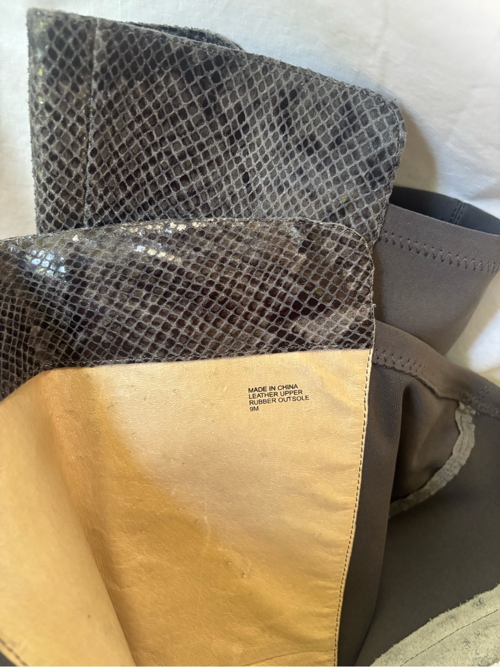 Michael Kors Gray Snake Leather Over Knee Riding Boots size 9 - Picture 6 of 9